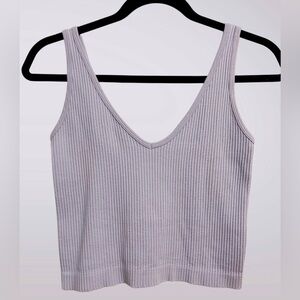 Free People Lavender Ribbed Tank Top